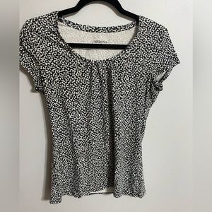 Merona Black & White Top